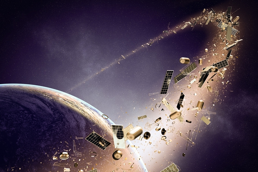 The Hazard of Space Debris: A Cosmic Perspective